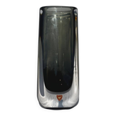 Vase en cristal gris fumé Orrefors de Nils Landberg, années 1960.