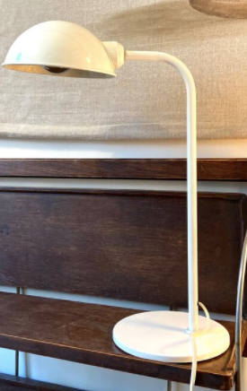 White metal desk lamp