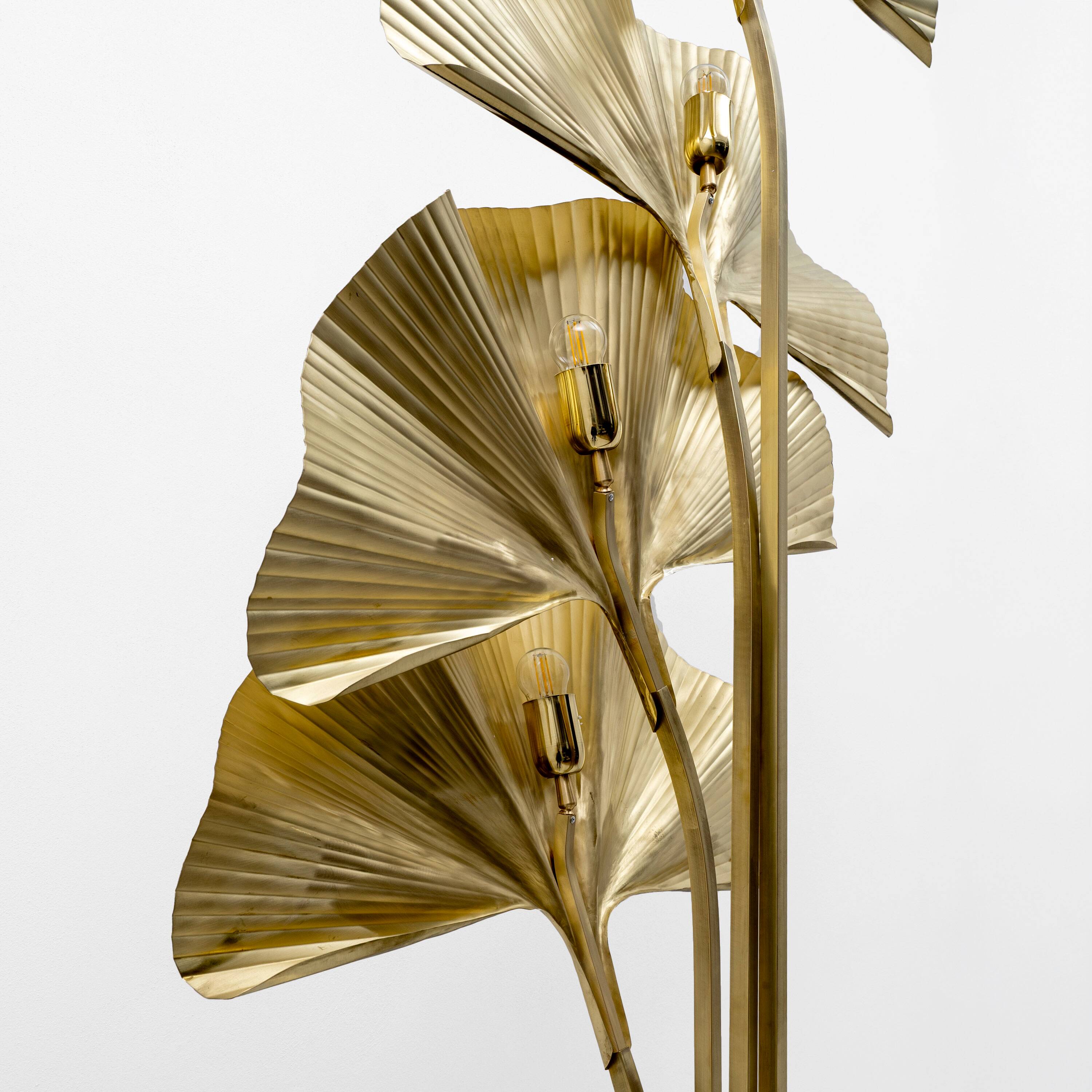 Italian Brass Floor Lamp “Ginkgo” – Barbi Style Lighting