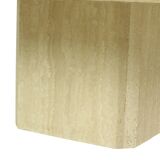Vintage Octagonal Travertine Coffee Table 70s Design Italian