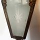 Lantern in smoked glass and brass