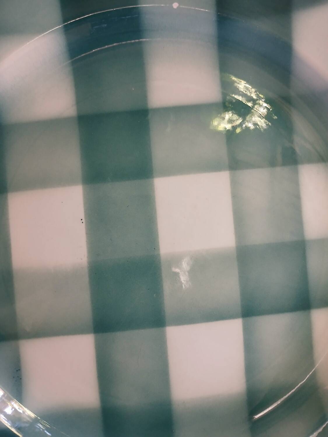 2 old round checkered plates