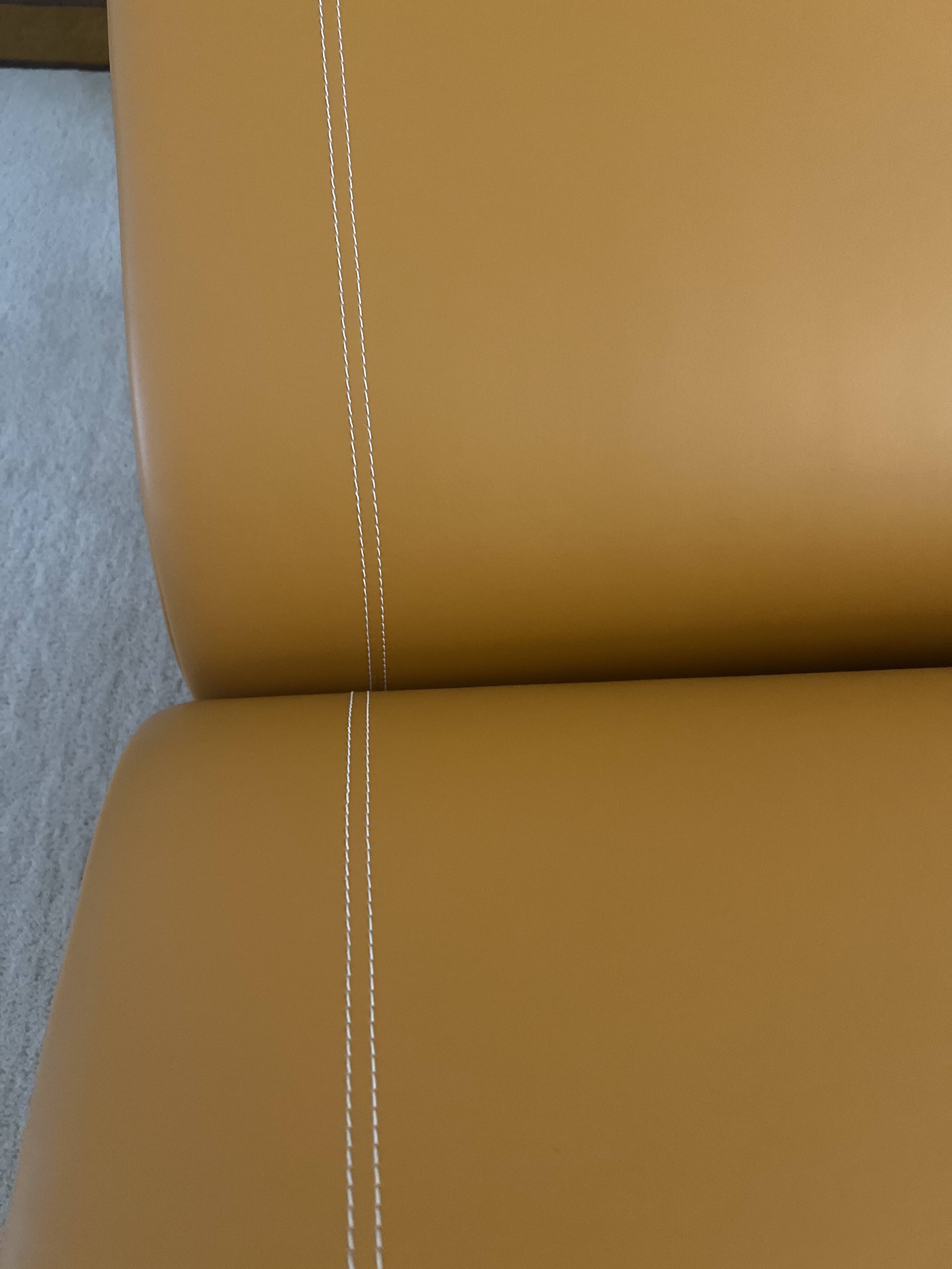Luxury saddle leather lounge chair