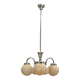 Art Deco Pink Glass Chandelier, Czechoslovakia, 1940s