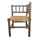 Turned wooden corner chair