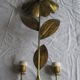 Brass sunflower sconces
