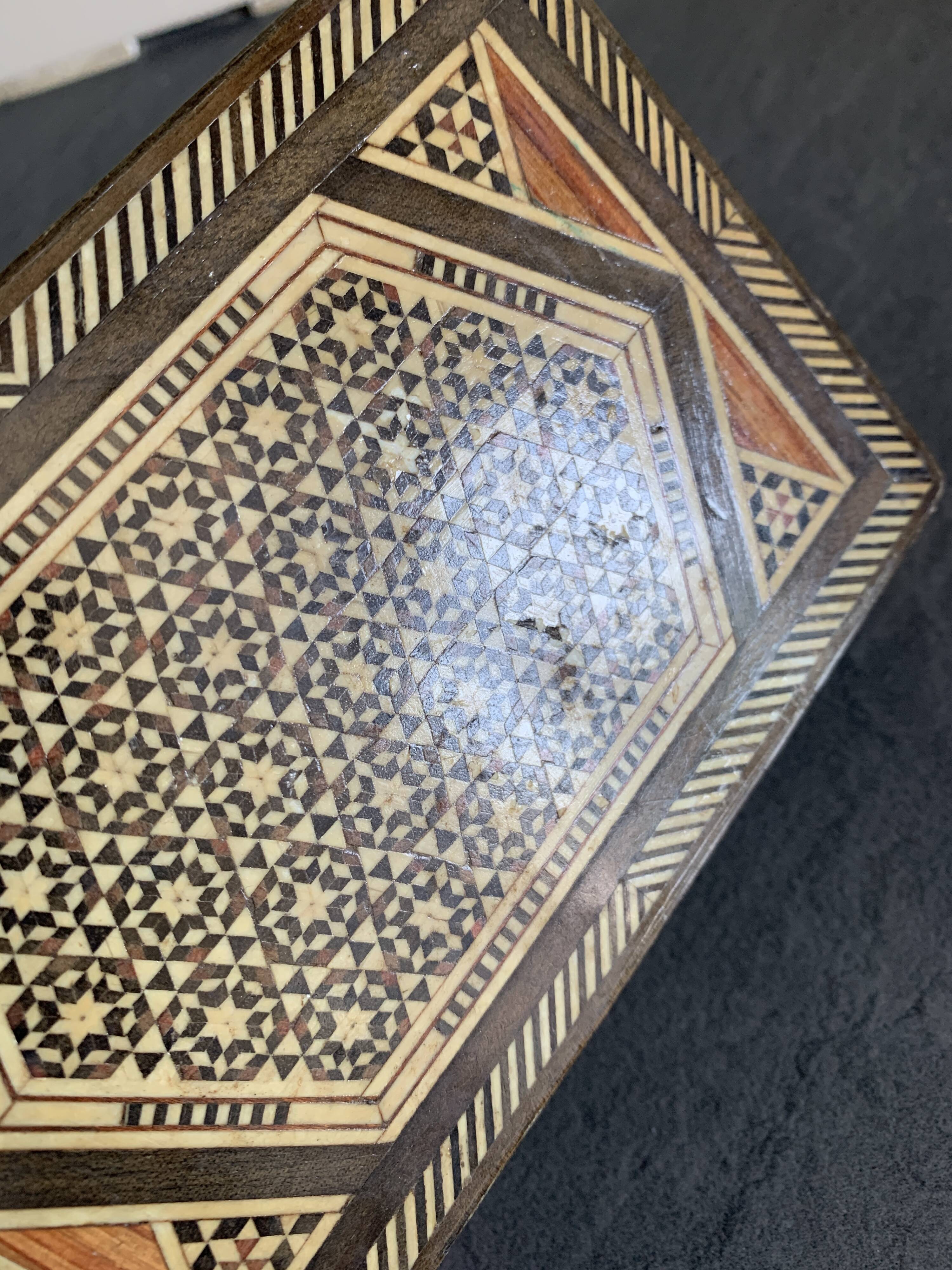 Vintage marquetry box