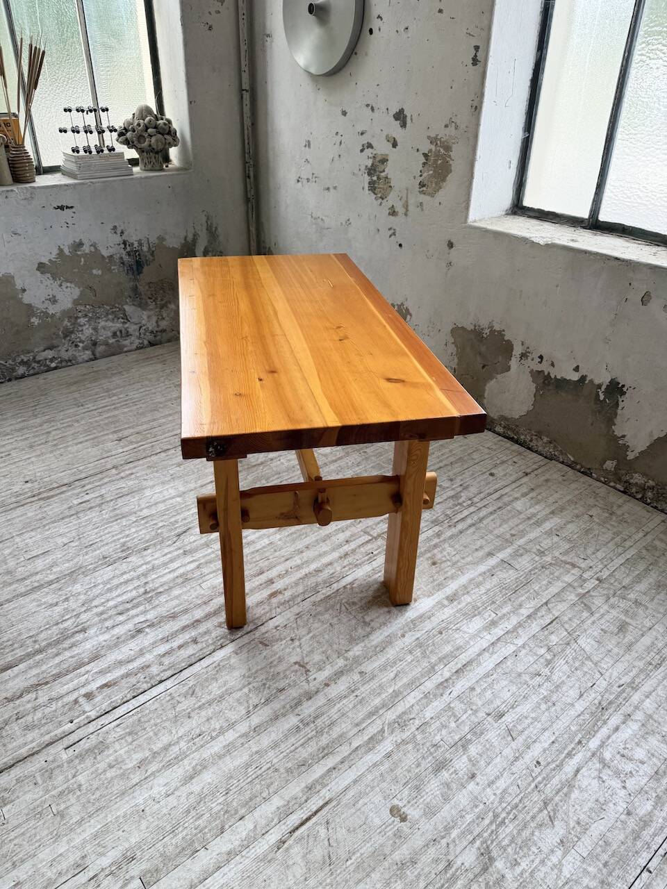 Farmhouse table, mountain furniture from the 50s