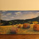 Table painting pointillism Impressionism Landscape Nature Oil on canvas Art Deco wall Fields