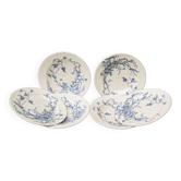 Lot de 6 assiettes terre de fer Jules Vieillard, modèle St buveurs
