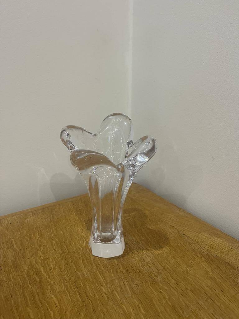 crystal vase signed Bayel