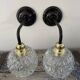 Pair of vintage glass globe wall lights
