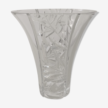 Vase art déco en cristal ovale