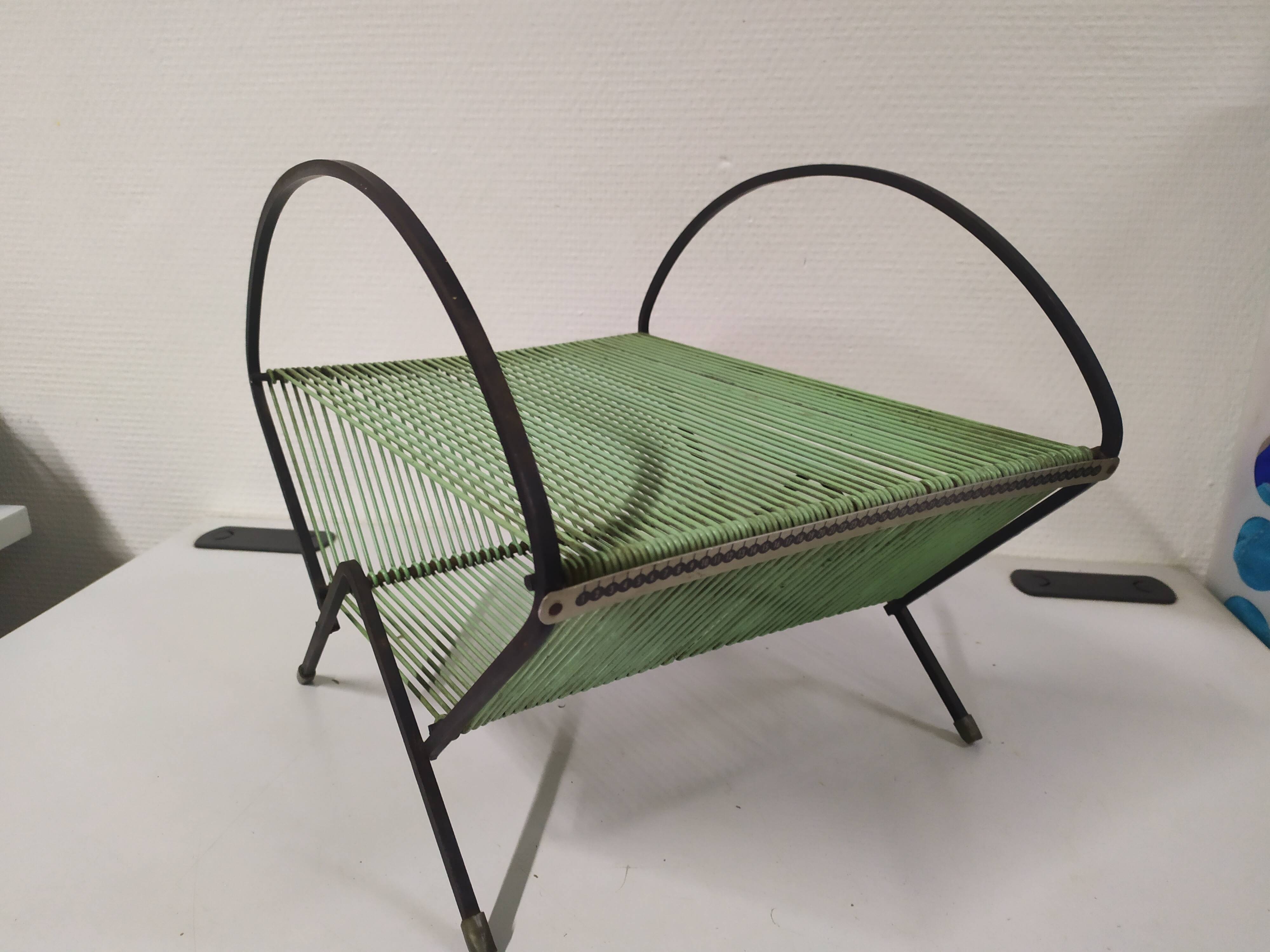 Range vinyl door 33 laps, scoubidou vintage green black