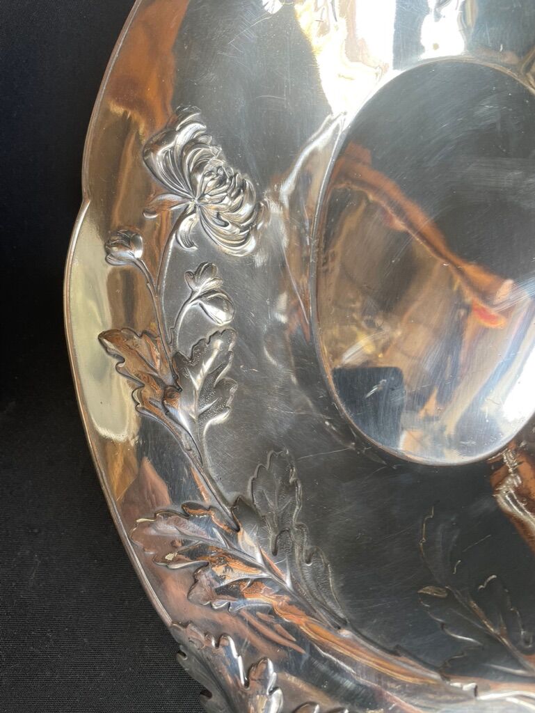 Basket with handles – Silver Metal – Alfenide, Gallia for Christofle