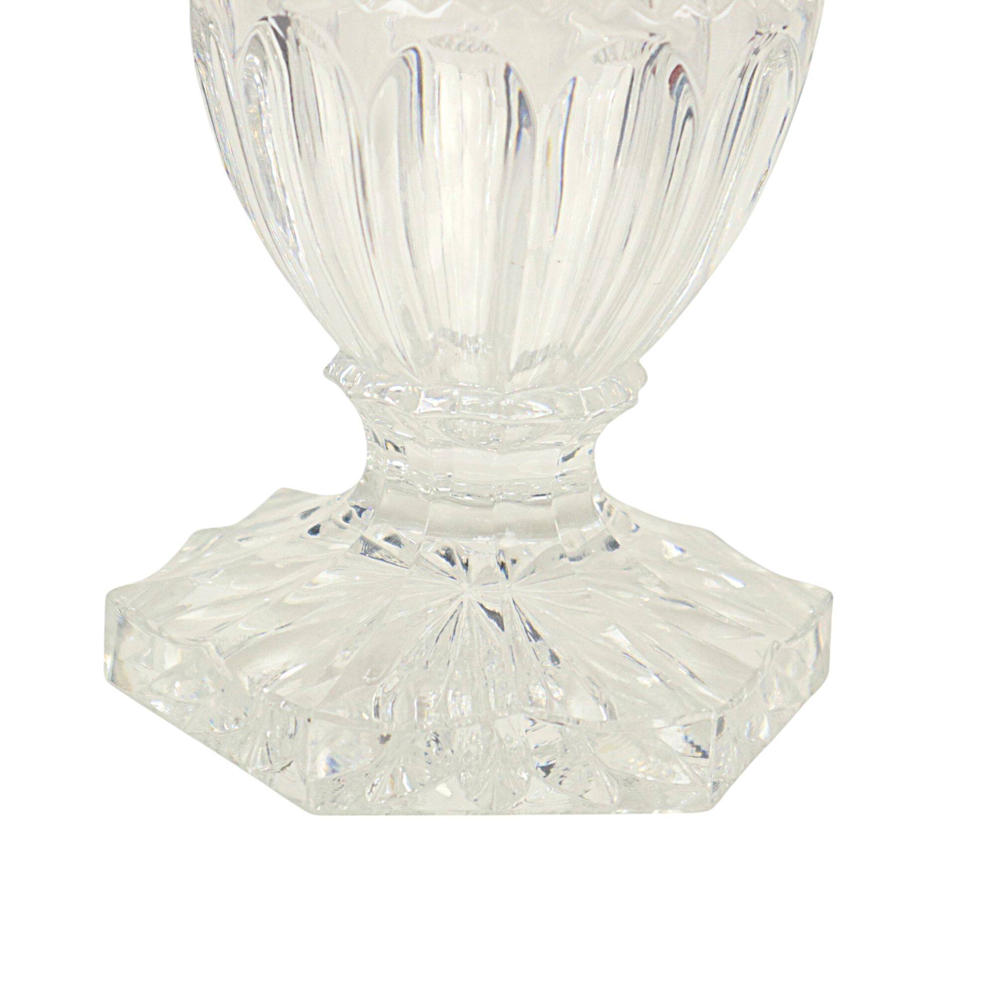 Vintage Vase Bohemian Crystal Diamond Pattern Medici 23cm