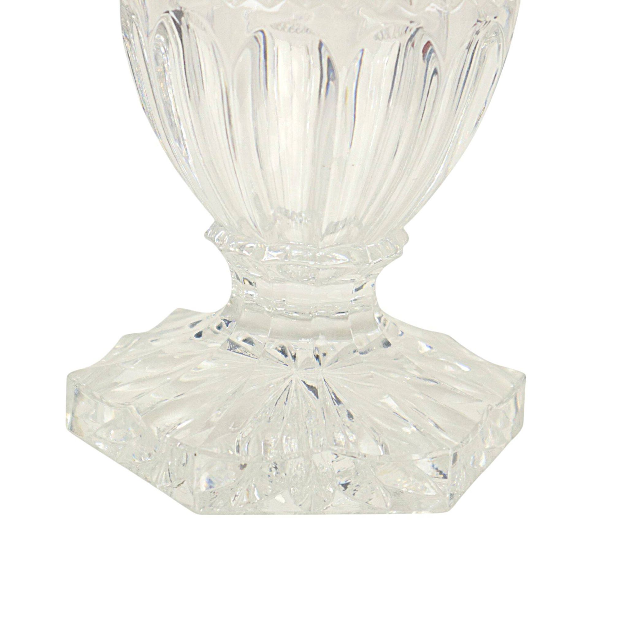 Vintage Vase Bohemian Crystal Diamond Pattern Medici 23cm