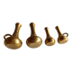 Mid-Century Italian Brutalist Cast Brass Solifleur Vases – Set of 4