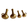 Mid-Century Italian Brutalist Cast Brass Solifleur Vases – Set of 4