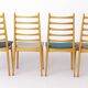 Set of 8 Vintage Dining Chairs, Wenzel Germany 1970s, Beech Wood, Fabric