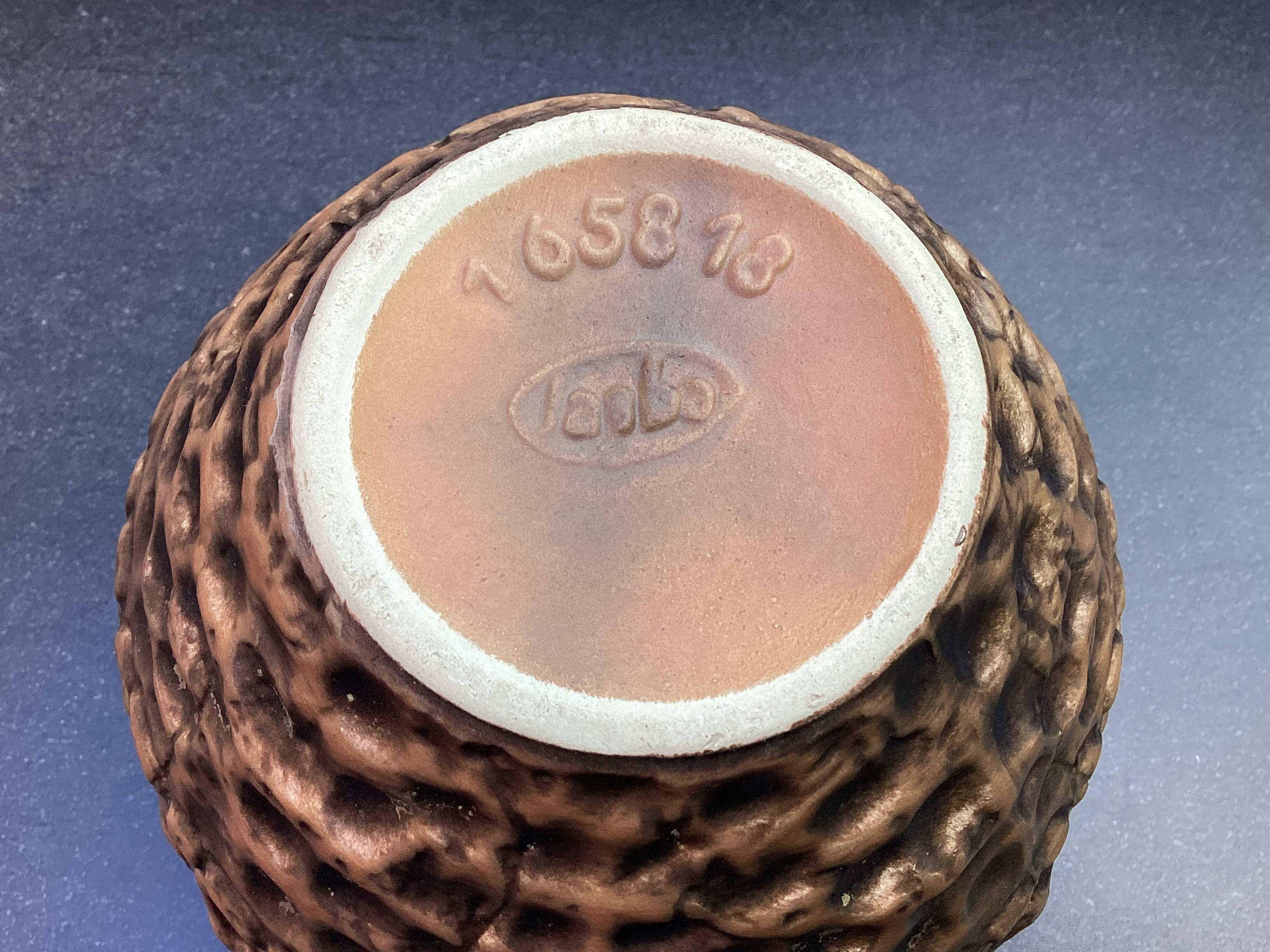 Jasba Germany vase with animal decoration, 1960s-70s