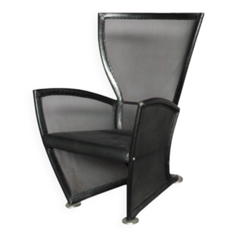 Vintage Leather Armchair by Paolo Nava, Italy, 1970s