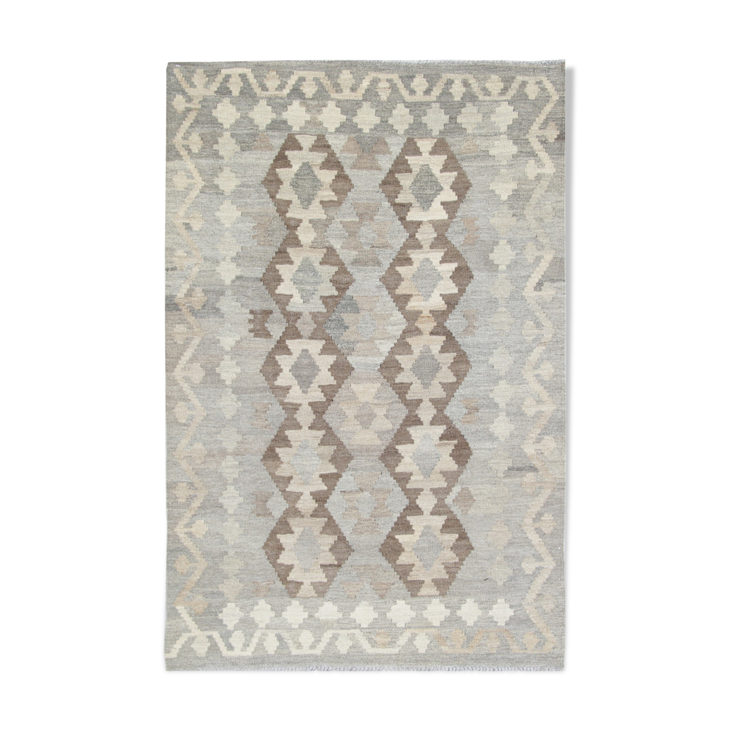 Traditional Afghan Kilim Area Rug 79x123cm