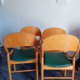 Baumann wood and leatherette chairs