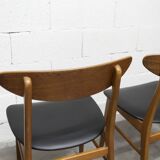 Set of 4 Farstrup Mobler chairs model 210 Danish Scandinavian 1960