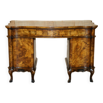 Bureau d'écriture italien en bois d'olivier antique circa 1860