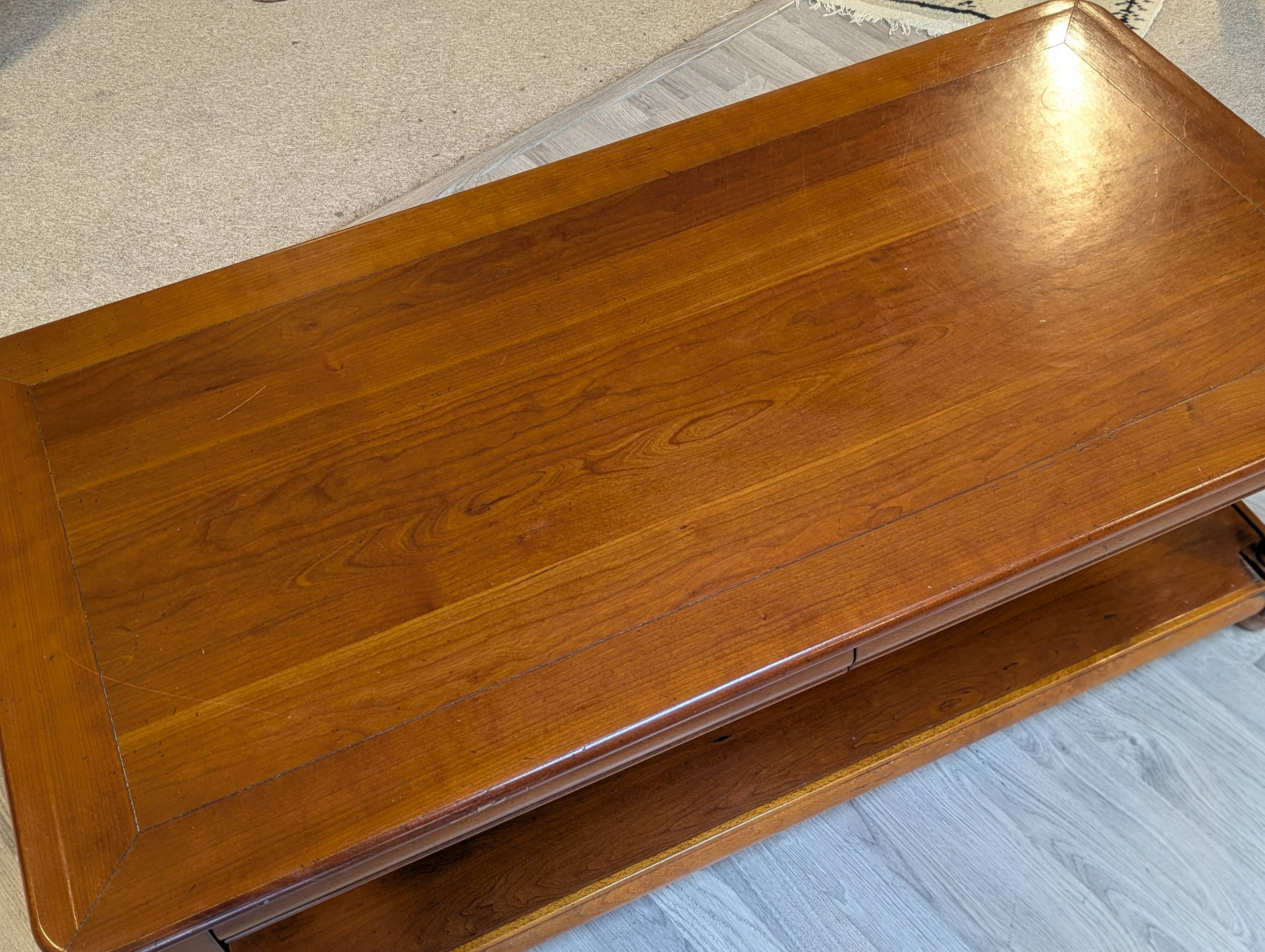 Cherry wood coffee table
