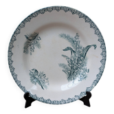 Plate Ste Amandinoise Saint Amand model lily of the valley ironstone n1 23cm