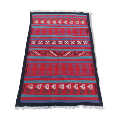 Tapis kilim multicolore fait main 100x145cm