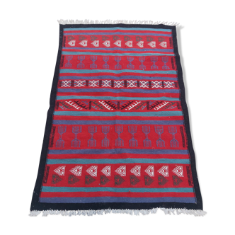 Tapis kilim multicolore fait main 100x145cm