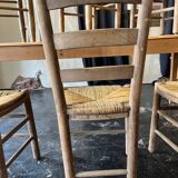 Lot of 6 straw chairs from the end of the 19th century