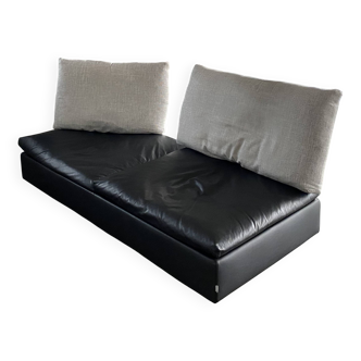 Saba italia sofa model limes leather and fabrics