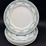 Set of 6 old earthenware plates Moulin des Loups & Hamage – Provence model – Terre de Fer