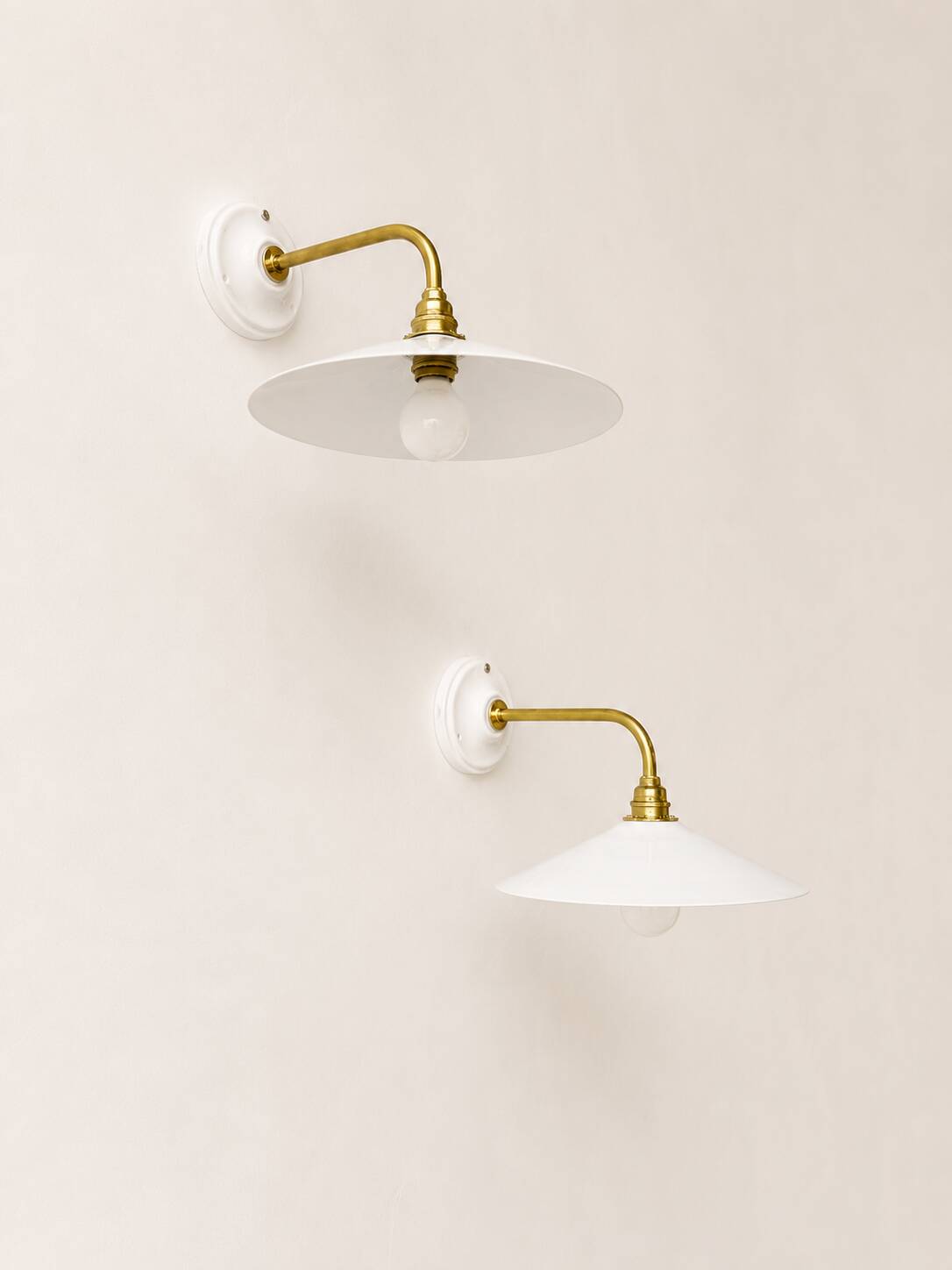 Vintage opaline wall lights