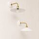Vintage opaline wall lights