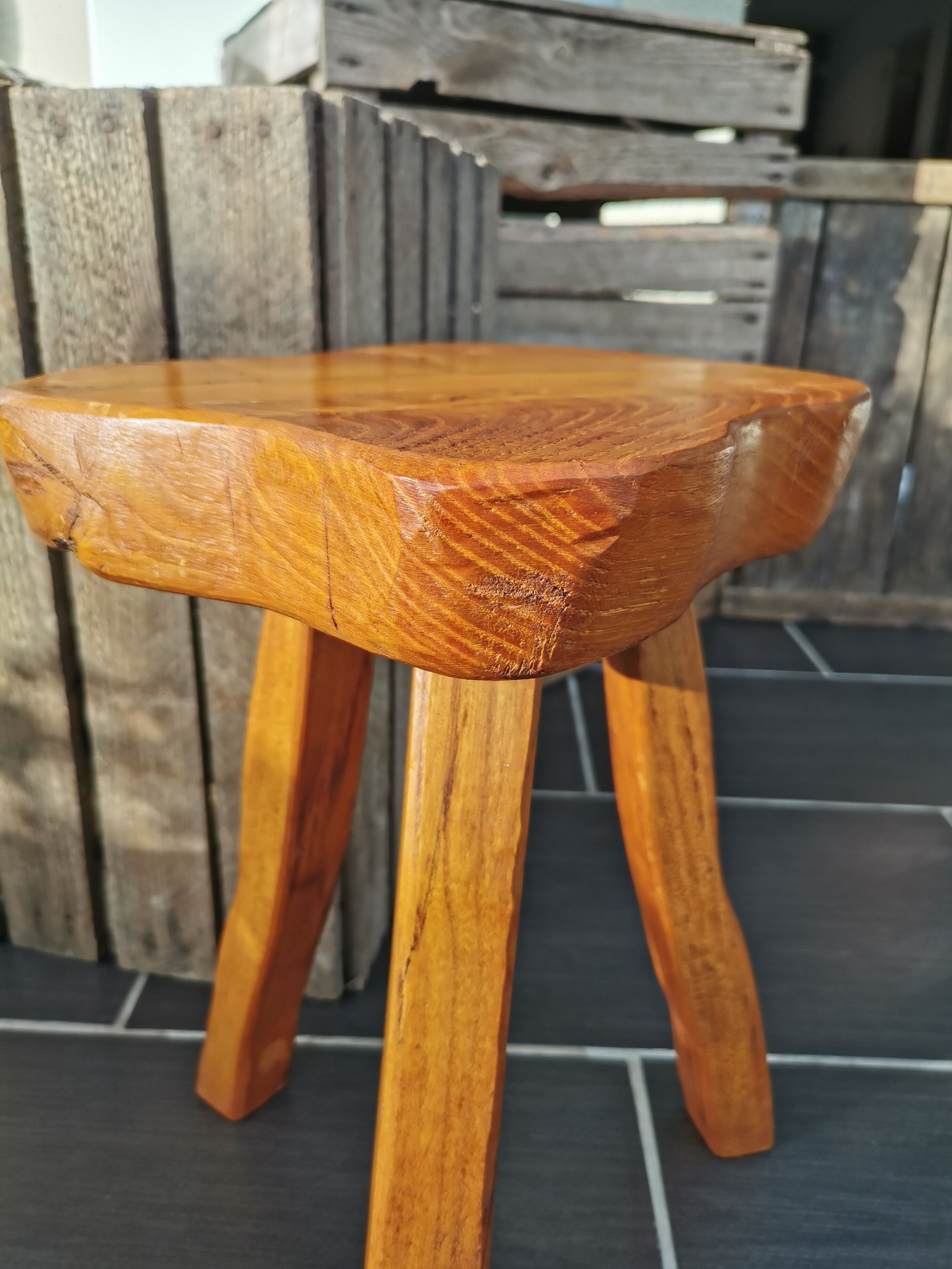 Brutalist tripod stool