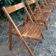 Vintage wooden folding chairs