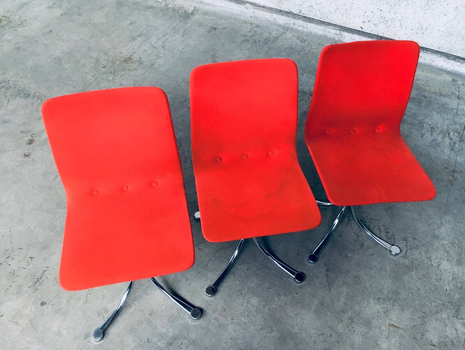 Mid-Century Dutch Steel Dining Chairs from Brabantia, 1970s, Set of 3