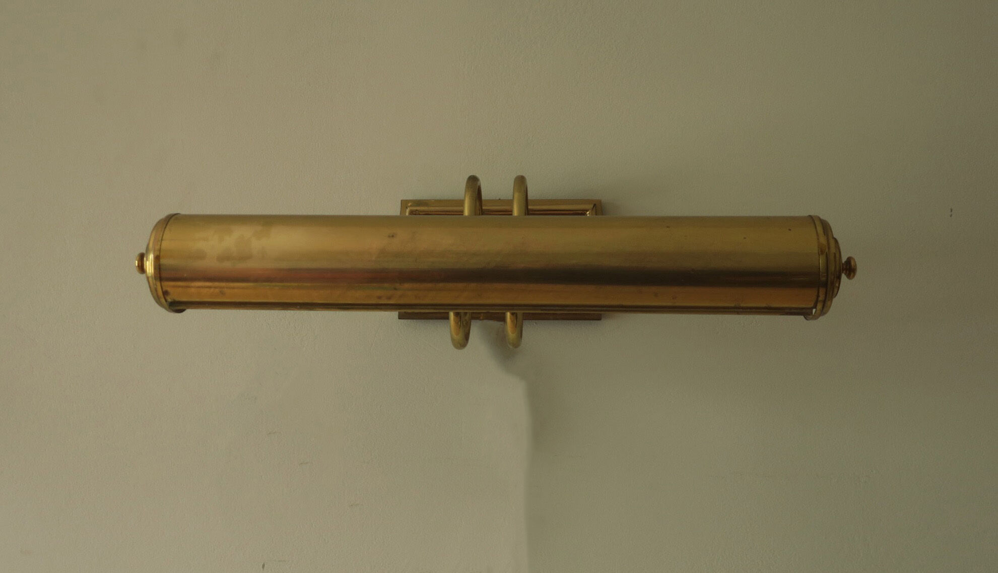 Pair of brass adjustable wall reading lights 1960s
