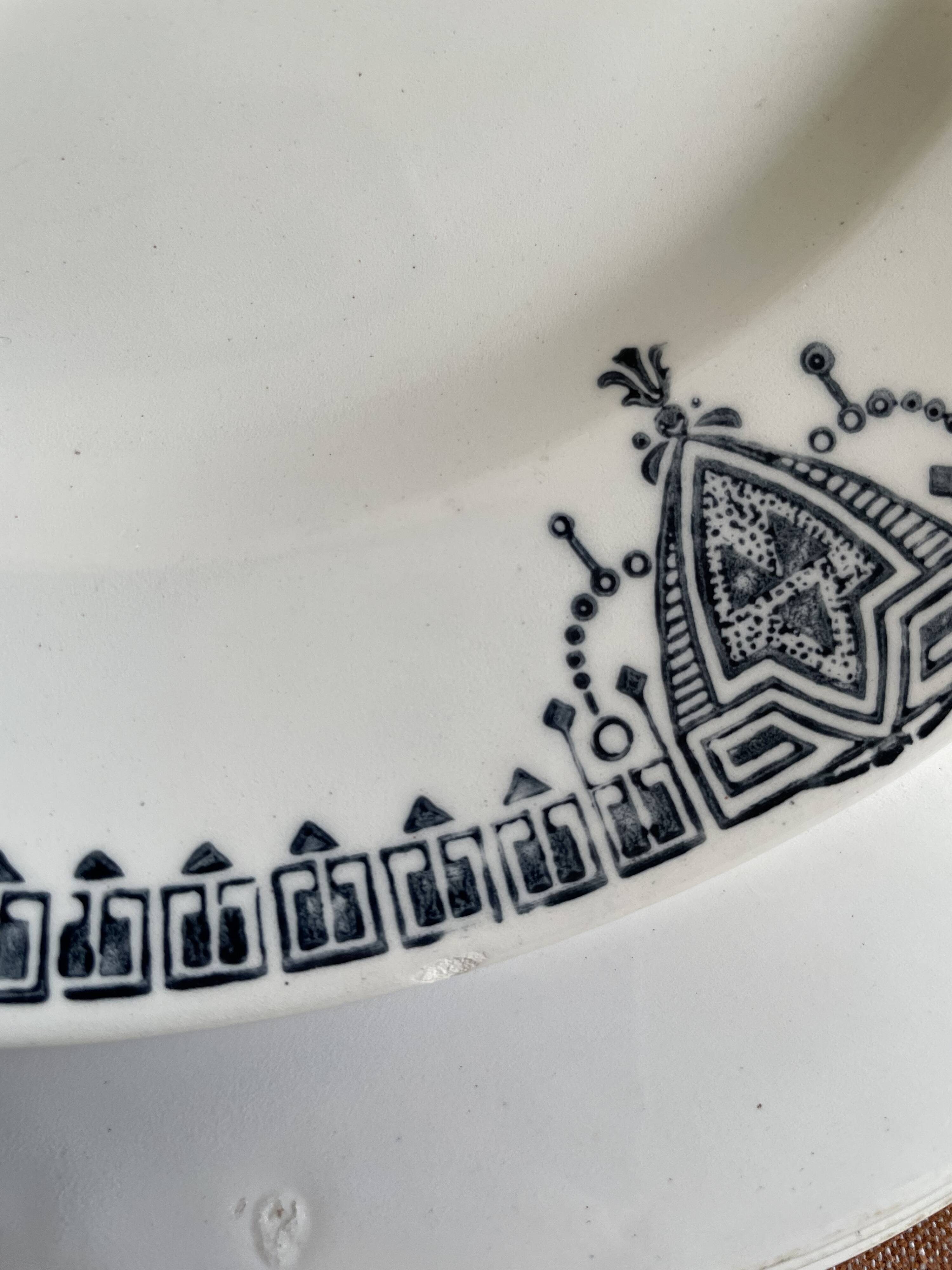 Flat ironstone plates bft 19th century