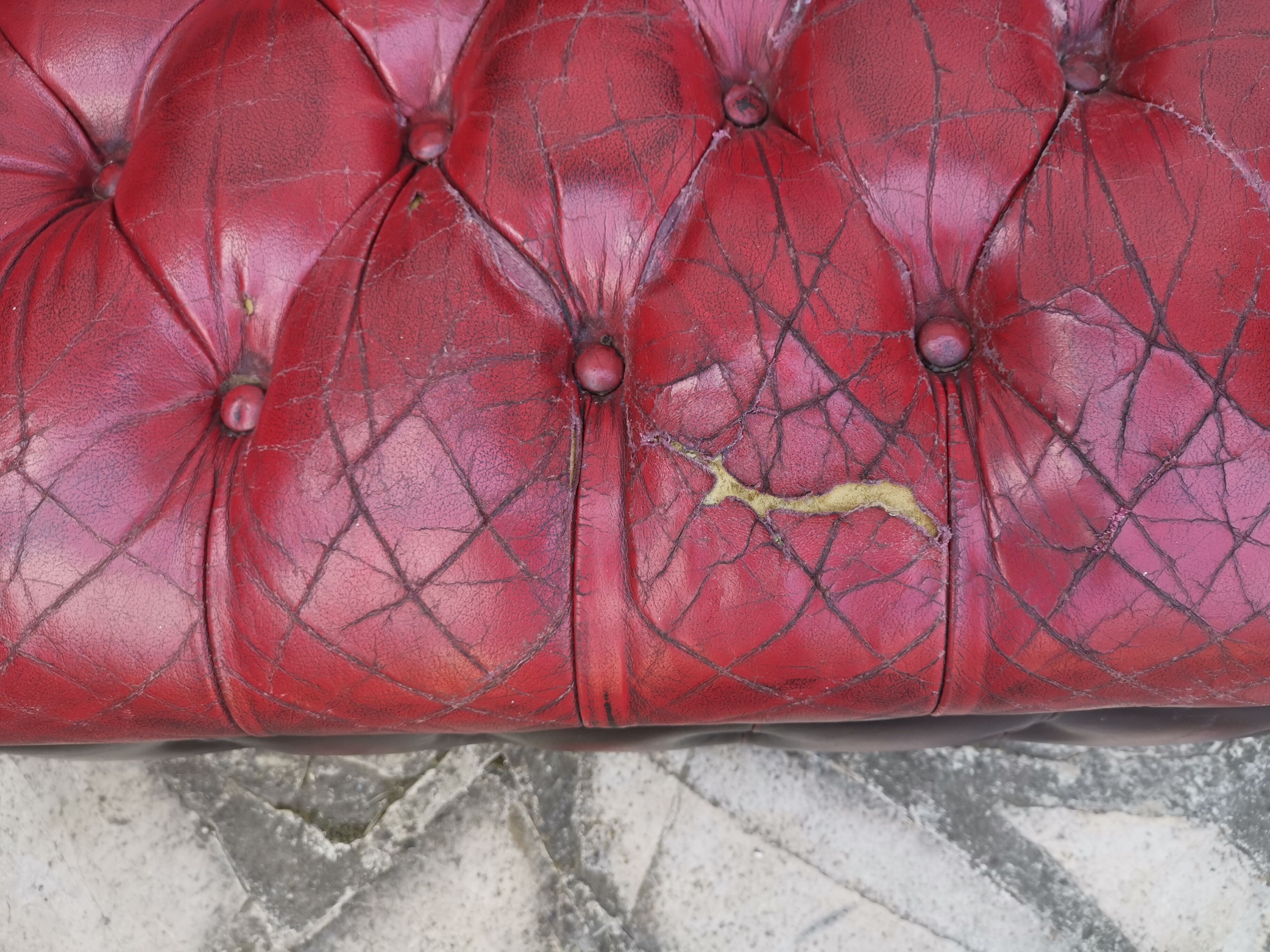 Leather chesterfield