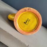 Mustard glazed terracotta mug signed - cup