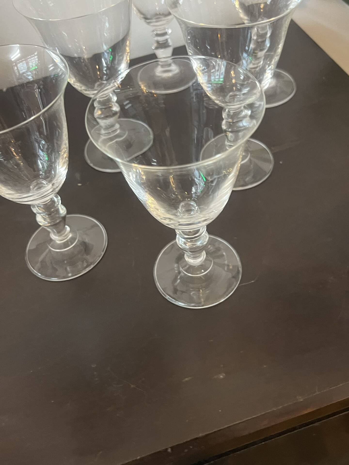 6 crystal glasses 1980