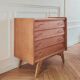 Commode rénovée de style scandinave, années 50-60