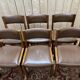 Série de 6 chaises dans le goût de Regain assises cuir