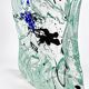Grand centre de table en verre fusionné – pièce sculpturale abstraite